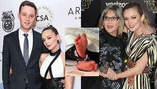 Carrie Fisher, Billie Lourd su sužadėtiniu Austenu Rydellu