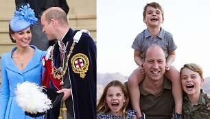 Princas Williamas ir Kate Middleton su šeima