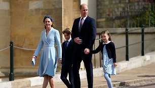 Princas George'as ir Kate Middleton su vaikais