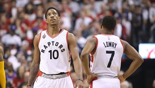 Kyle'as Lowry ir DeMaras DeRozanas