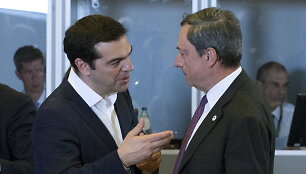 Aleksis Cipras ir Mario Draghi