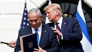 Benjaminas Netanyahu ir Donaldas Trumpas /  REUTERS