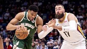 Giannis Antetokounmpo ir Jonas Valančiūnas