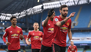 „Manchester United“ triumfavo derbyje