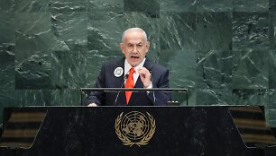 Benjaminas Netanyahu / MICHAEL M. SANTIAGO / Getty Images via AFP
