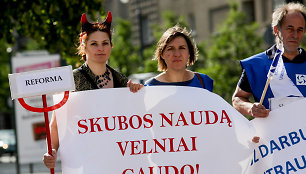 Lietuvos profesinių sąjungų konfederacijos protesto akcija