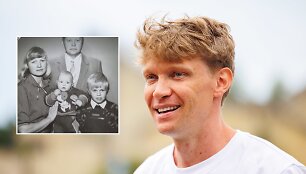Mindaugas Kuzminskas su &scaron;eima