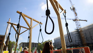 Protestas Kelne prieš Irane vykdomas mirties bausmes