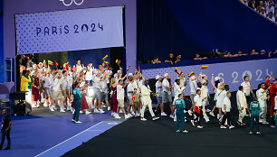 Lietuvos delegacija uždarymo ceremonijoje