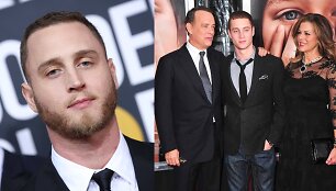 Tomas Hanksas ir Rita Wilson su sūnumi Chesteriu