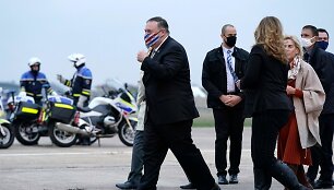 Mike'ąas Pompeo atvyko į Prancūziją