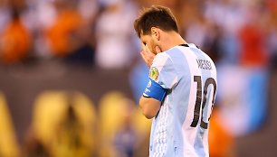 Lionelis Messi 2016 m. Čilei pralaimėtose rungtynėse