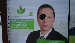 Druskininkuose suniokoti plakatai