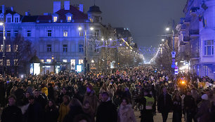 Vilniuje įžiebiama Kalėdų eglė