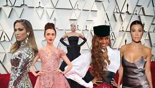 Jennifer Lopez, Lily Collins, Lady Gaga, Tyra Banks ir Kourtney Kardashian