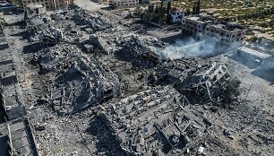 Gazos al-Zahros rajonas po bombardavimo