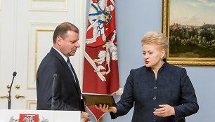 Saulius Skvernelis ir Dalia Grybauskaitė