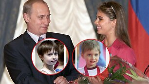Vladimiras Putinas, Alina Kabajeva ir jų vaikai Ivanas ir Vladimiras Spiridonovai