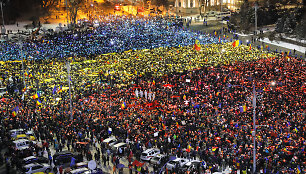 Sekmadienio protestas Rumunijoje