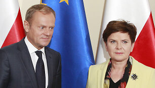 Donaldas Tuskas ir Beata Szydlo