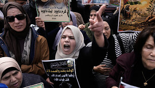 Palestiniečių protestas prie&scaron; Izraelio teismo sprendimą