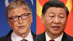 "Microsoft" įkūrėjas Billas Gatesas ir Kinijos lyderis Xi Jinpingas