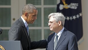 Barackas Obama sveikina Merricką Garlandą