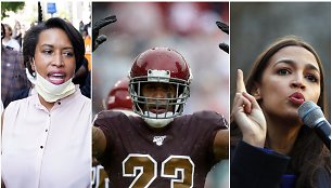 JAV politikės M.Bowser (kairėje) ir A.Ocasio-Cortez (dešinėje) mano, kad „Washington Redskins“ turėtų keisti pavadinimą.