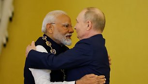 Narendra Modi ir Vladimiras Putinas