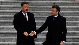 Emmanuelis Macronas ir Xi Jinpingas