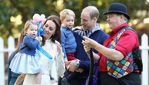 Princas Williamas ir Kembridžo hercogienė Catherine su vaikais George'u ir Charlotte