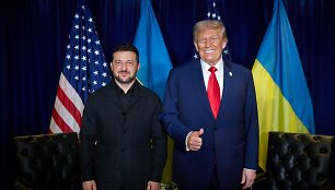 Volodymyras Zelenskios ir Donaldas Trumpas / Presidential Office of Ukraine / picture alliance / SvenSimon-ThePresidentialOfficeU