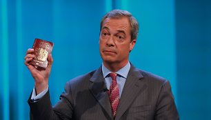 „Brexit“ debatuose pasisakęs Nigelas Farage'as