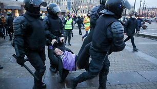 Aleksejaus Navalno palaikymo protestai Sankt Peterburge