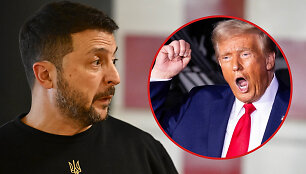 Volodymyras Zelenskis ir Donaldas Trumpas