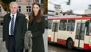 Arvydas Anu&scaron;auskas, Lina Anu&scaron;auskienė, troleibusas