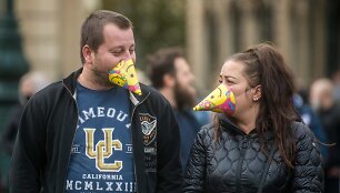 Protestas prie&scaron; vyriausybės ribojimus siekiant suvaldyti koronavirusą Čekijoje