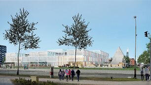 Architektų pasiūlyti Pilaitės mokyklos projektai