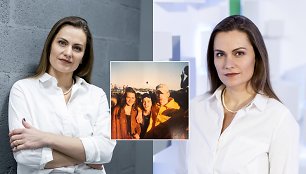 Jurga Šeduikytė su drauge ir Egidijumi Dragūnu-Sel anksčiau ir dabar