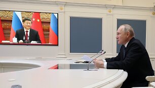 Vladimiras Putinas ir Kinijos lyderis Xi Jinpingas