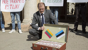 Protestas prie Estijos ambasados