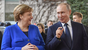 Angela Merkel ir Vladimiras Putinas (2020 m.)