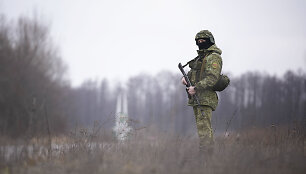 Baltarusių karys pasienyje su Ukraina /  / AP