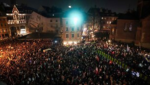 Protestas Rygoje prie&scaron; pasitraukimą i&scaron; Stambulo konvencijos