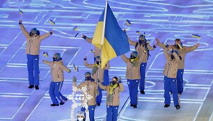 Ukrainos delegacija Pekino olimpinių žaidynių atidarymo ceremonijoje