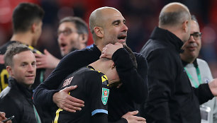 Pepas Guardiola švenčia titulą