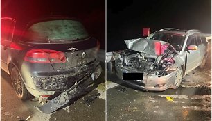 „Renault Vel Satis“ ir „Toyota Avensis“ po avarijos