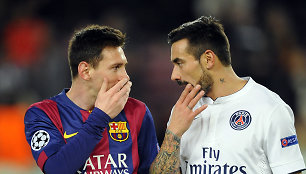 Ezequielis Lavezzi ir Lionelis Messi