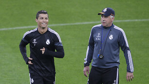 Cristiano Ronaldo ir Carlo Ancelotti