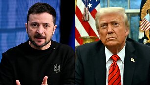 Volodymyras Zelenskis ir Donaldas Trumpas / JOHN THYS ANDREW CABALLERO-REYNOLDS / AFP